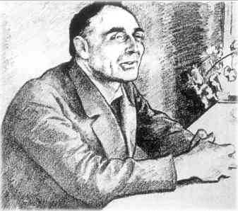 Hans E. Kinck drawn by Dagfinn Werenskiold.